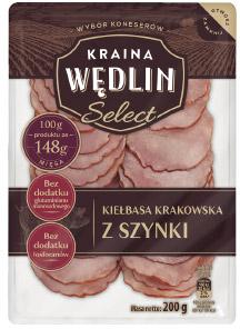 Kiełbasa Krakowska z szynki Kraina Wędlin Select, 200 g