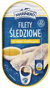 Filety śledziowe w oleju Marinero, 170 g