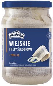 Filety śledziowe Wiejskie w oleju Marinero, 600 g/474 g