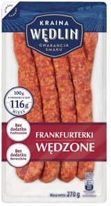 Frankfurterki wędzone Kraina Wędlin, 270 g