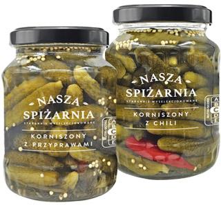 Korniszony z przyprawami Nasza Spiżarnia, 330 g/160 g