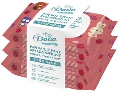 Papier toaletowy nawilżany Dada Kids, 3x60 szt.