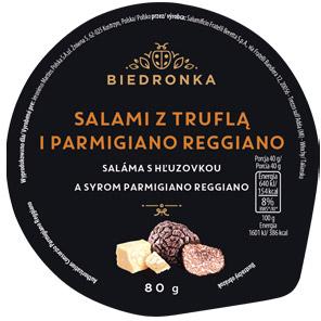 Salami z truflą i parmigiano reggiano w kubeczku Biedronka, 80 g