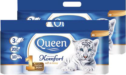 Papier toaletowy Queen Komfort, 10 rolek