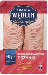Kiełbasa kanapkowa z szynki Kraina Wędlin, 400 g