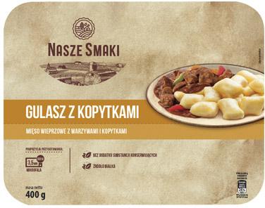 Gulasz z warzywami i kopytkami Nasze Smaki, 400 g