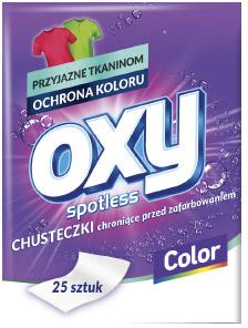 Jednorazowe chusteczki chroniące pranie przed zafarbowaniem Oxy Spotless, 25 szt.