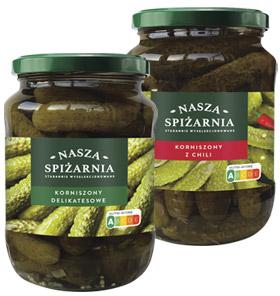 Korniszony Nasza Spiżarnia, 680 g/370 g