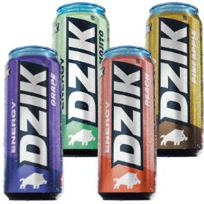 Napój energetyczny w puszce zero cukru Dzik, 500 ml
