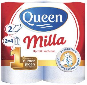 Ręczniki kuchenne Milla Queen, 2=4 rolki