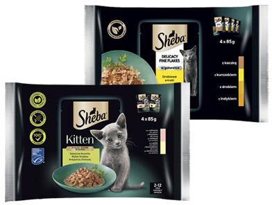 Karma dla kota w saszetkach Sheba, 4x85 g