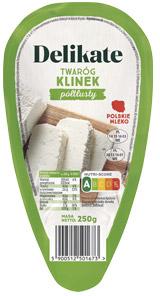 Twaróg Klinek półtłusty Delikate, 250 g