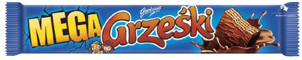 Wafle Mega Grześki, 48 g