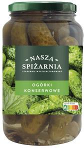 Ogórki konserwowe Nasza Spiżarnia, 870 g/450 g