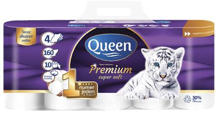 Papier toaletowy Queen Premium super soft, 10 rolek