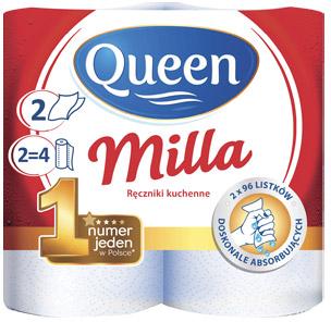 Ręczniki kuchenne Milla Queen, 2=4 rolki