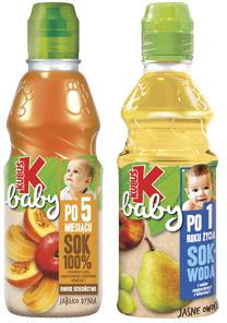 Sok 100% lub sok + woda Kubuś Baby, 300 ml