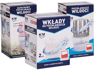 K&M Group Pochłaniacz wilgoci, zapachowy pochłaniacz wilgoci lub zestaw 2 wkładów