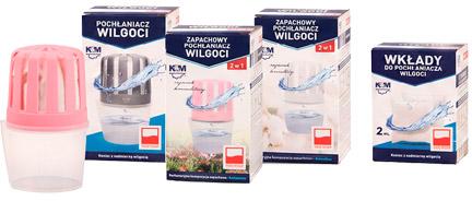 K&M Group Pochłaniacz wilgoci, zapachowy pochłaniacz wilgoci lub zestaw 2 wkładów