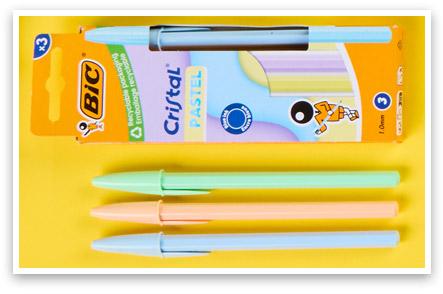 BiC długopisy Cristal Pastel, 3 szt.