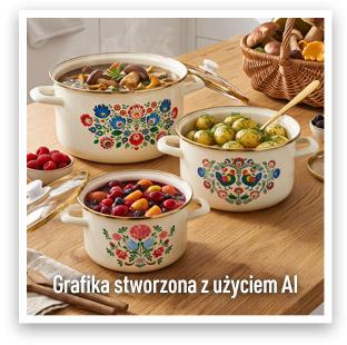 MG Home Garnek emaliowany z pokrywką*