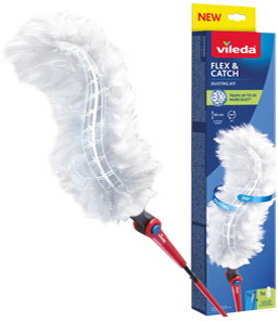 Vileda Miotełka do kurzu Flex & Catch z długą rączką i wkładem