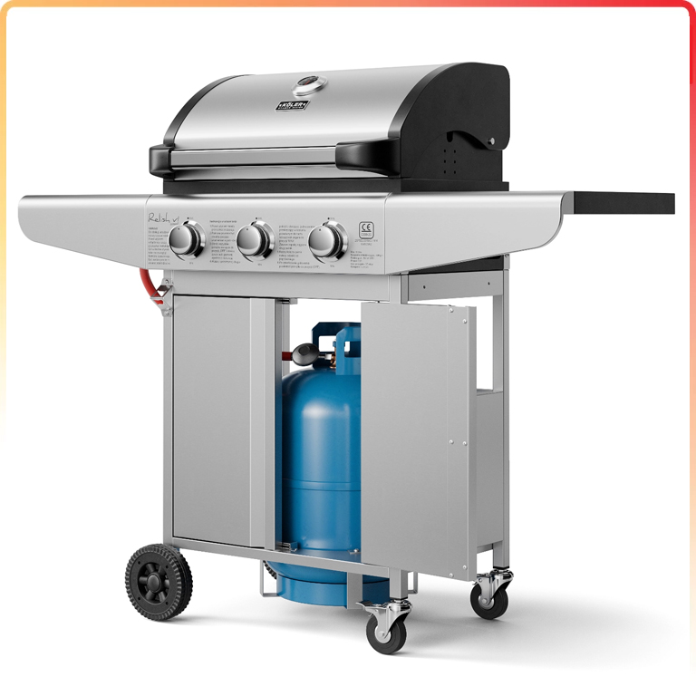 Grill gazowy köler v1 compact nierdzewny 3 palniki 9,6kw koler relish